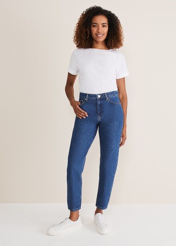 Phase Eight Prue Mom Trousers Wash/Blue Australia | KG0524719